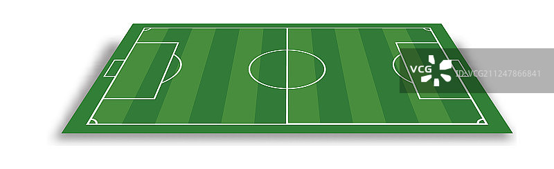 白色背景上的足球场图片素材