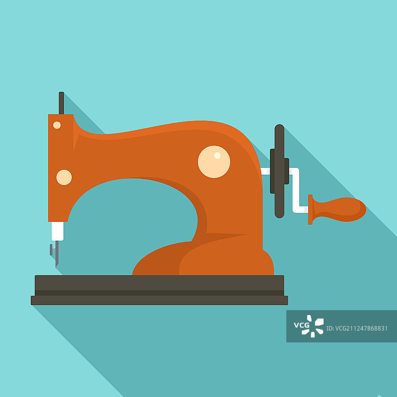 手动缝纫机图标（扁平风格）图片素材