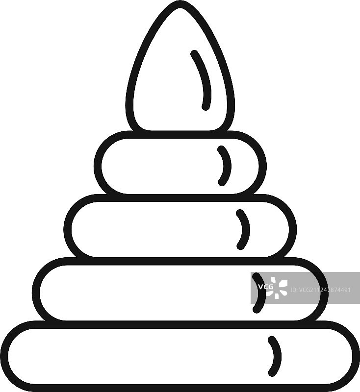 玩具金字塔图标轮廓样式图片素材