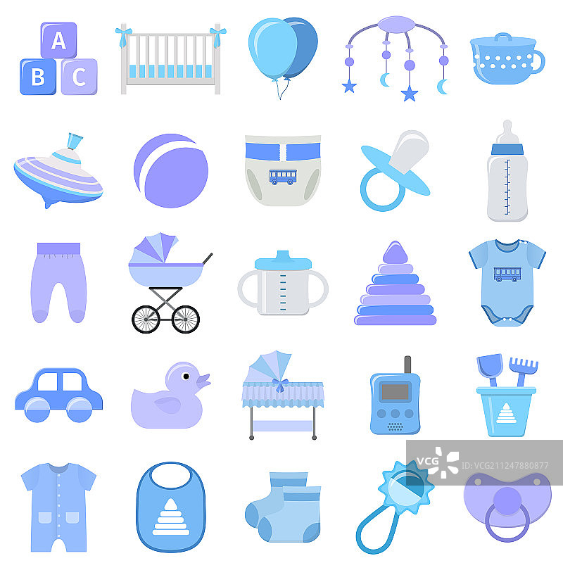 男婴图标集图片素材