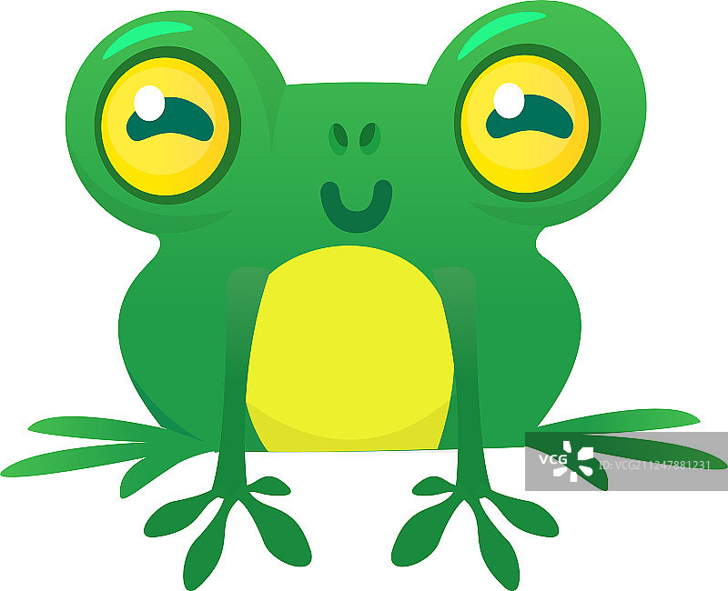 有趣的青蛙卡通角色图片素材