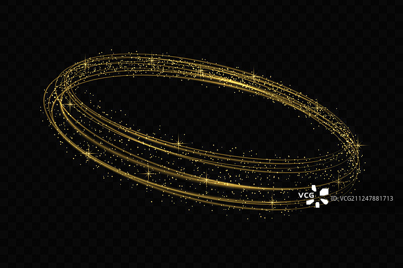 金色光线追踪圆形效果图片素材