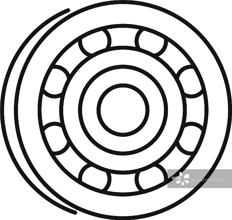 金属轴承图标轮廓样式图片素材