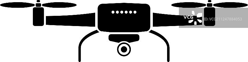 带有无人机或四轴飞行器航拍摄像头图标图片素材