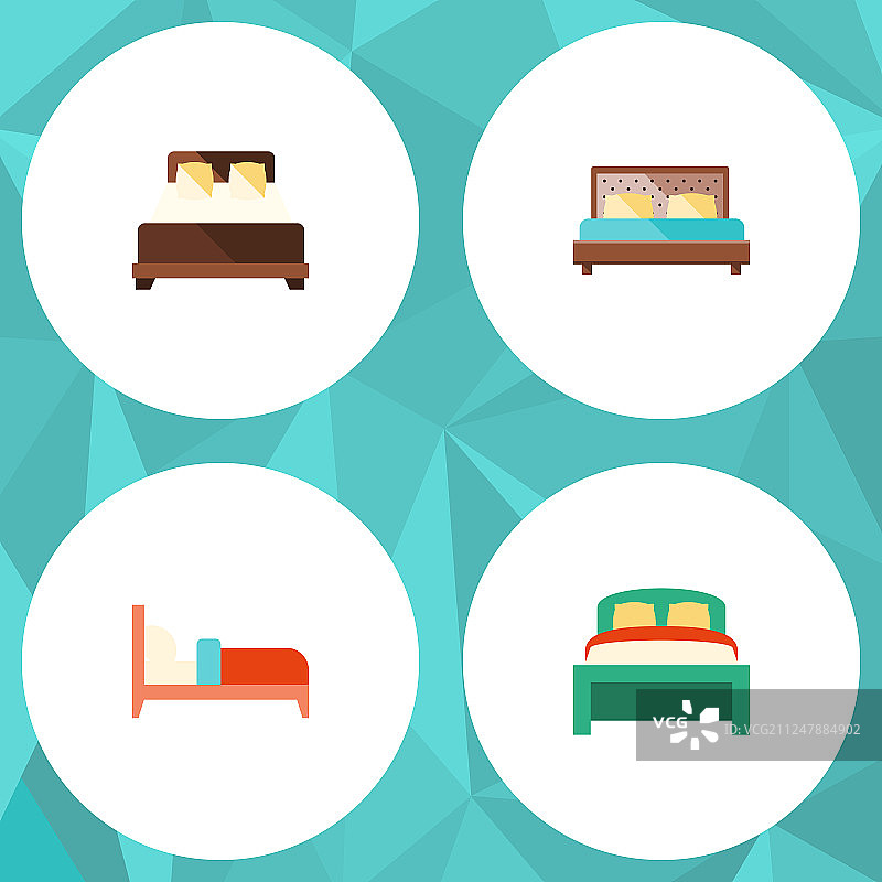 扁平风格家具轴承床垫素材图片素材