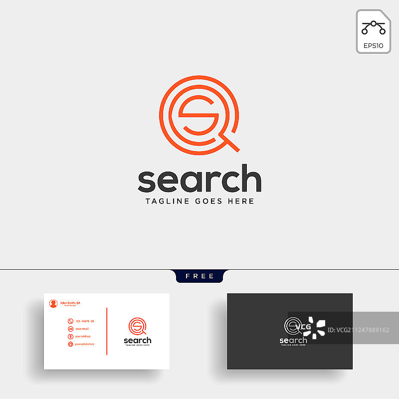 带名片的商务咨询logo模板图片素材