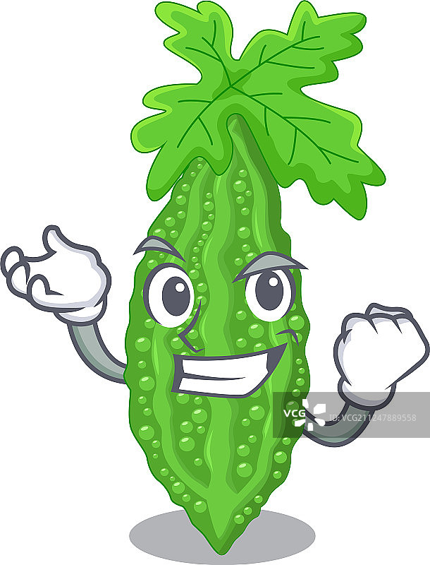 成功的苦瓜卡通形象图片素材