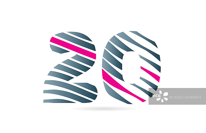 数字20标志图标设计排版图片素材