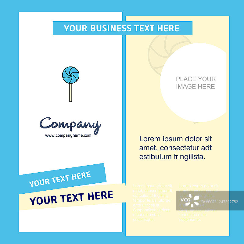 棒棒糖公司宣传册模板图片素材