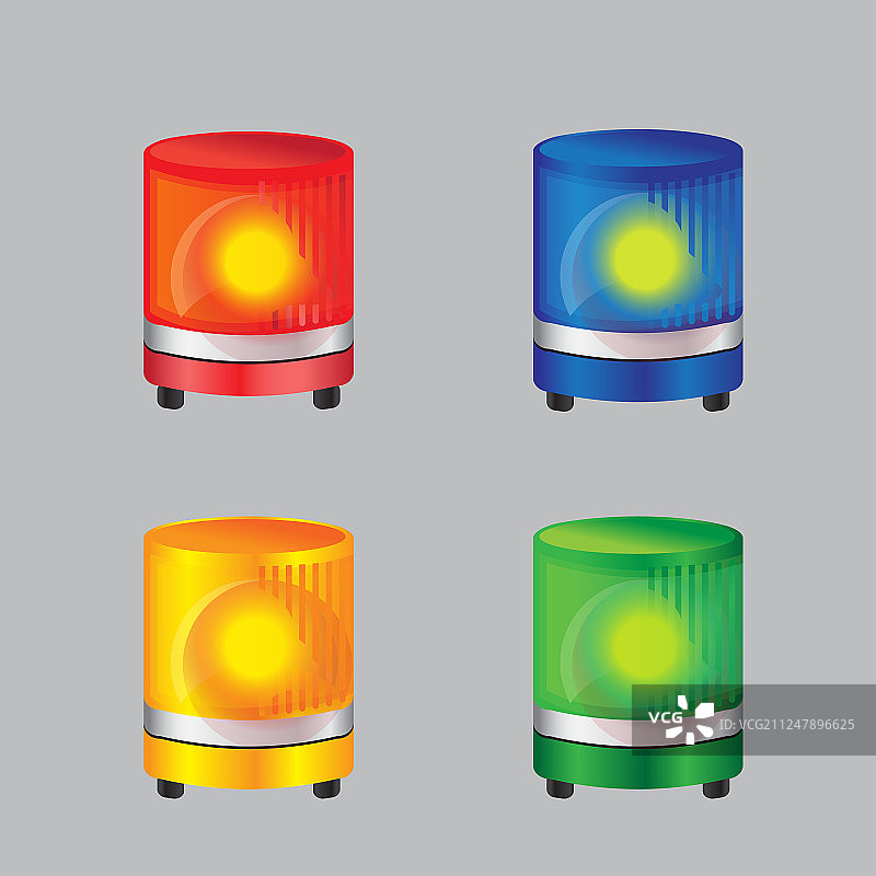 闪光警报器套装图片素材