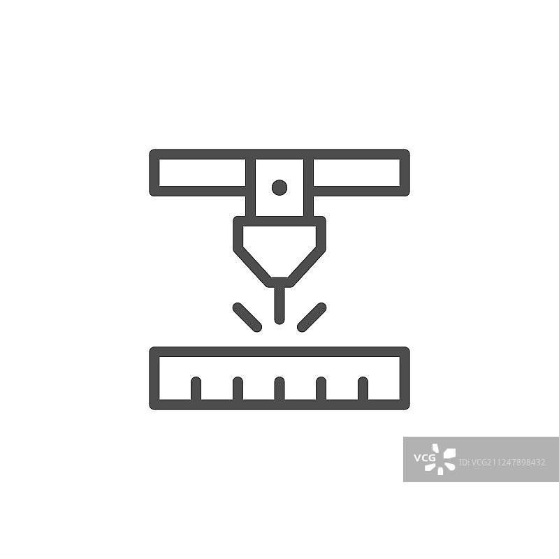 激光切割线图标图片素材