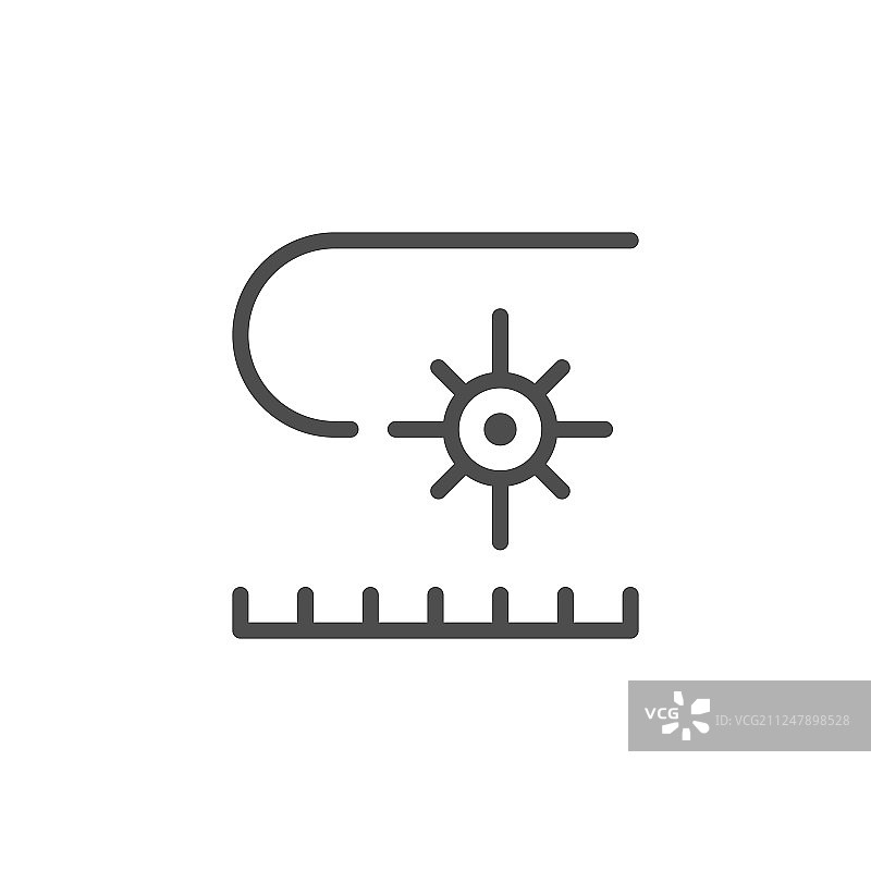 激光切割线图标图片素材