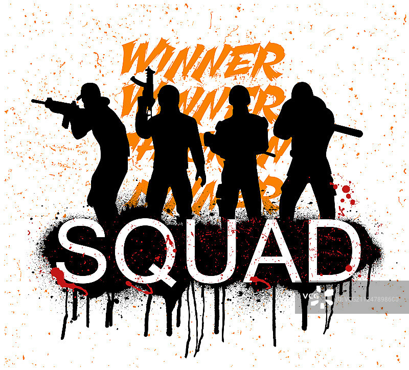 《绝地求生》四人小队图片素材