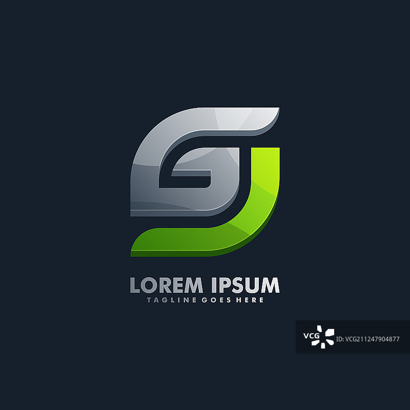 字母G彩色概念设计模板图片素材