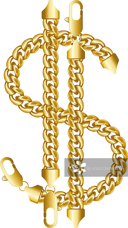 闪亮的金色美元货币符号图片素材