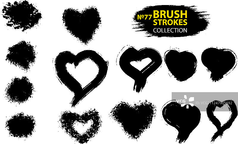 多种做旧画笔笔触图片素材