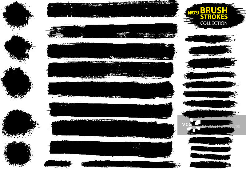 多种做旧画笔笔触图片素材