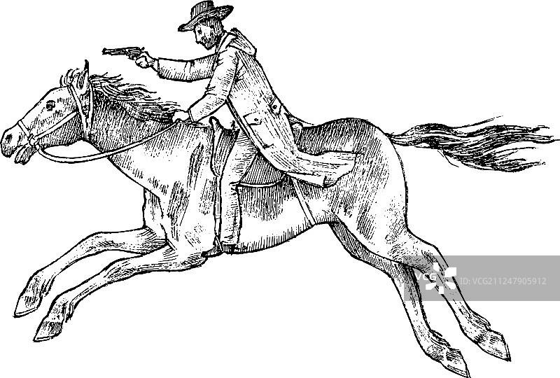 牛仔骑马西部牛仔竞技图标图片素材