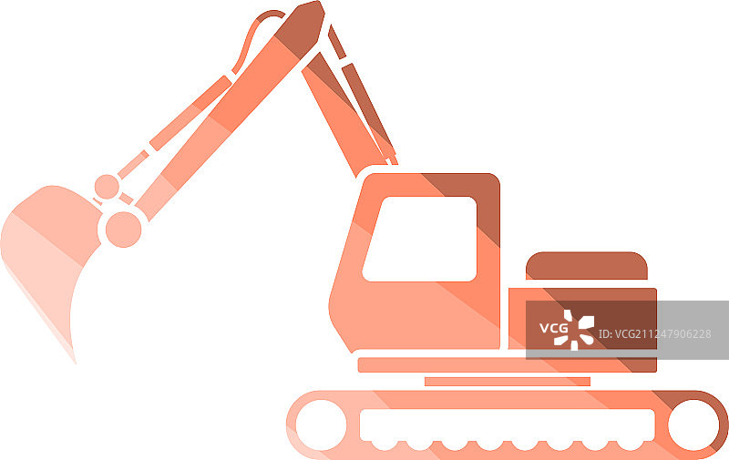 建筑挖掘机图标图片素材