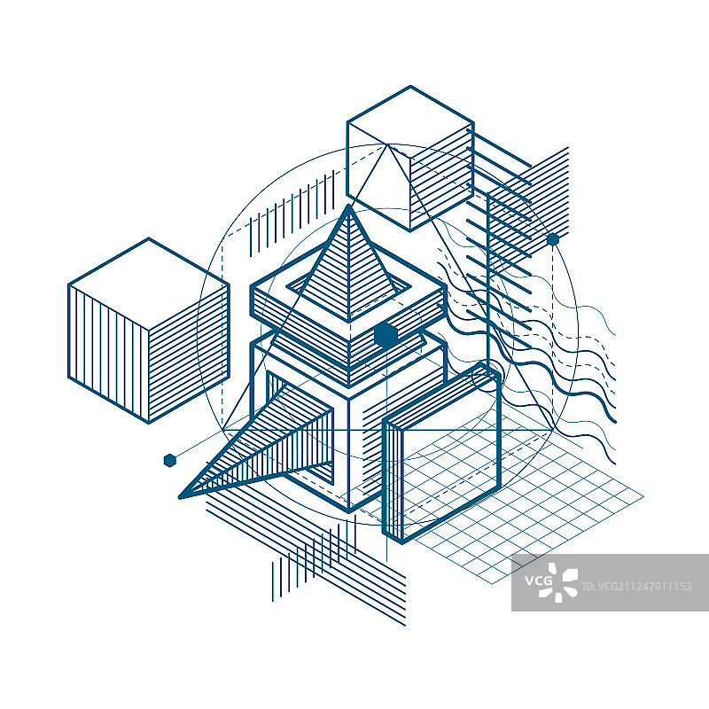 抽象2.5D线条背景图片素材