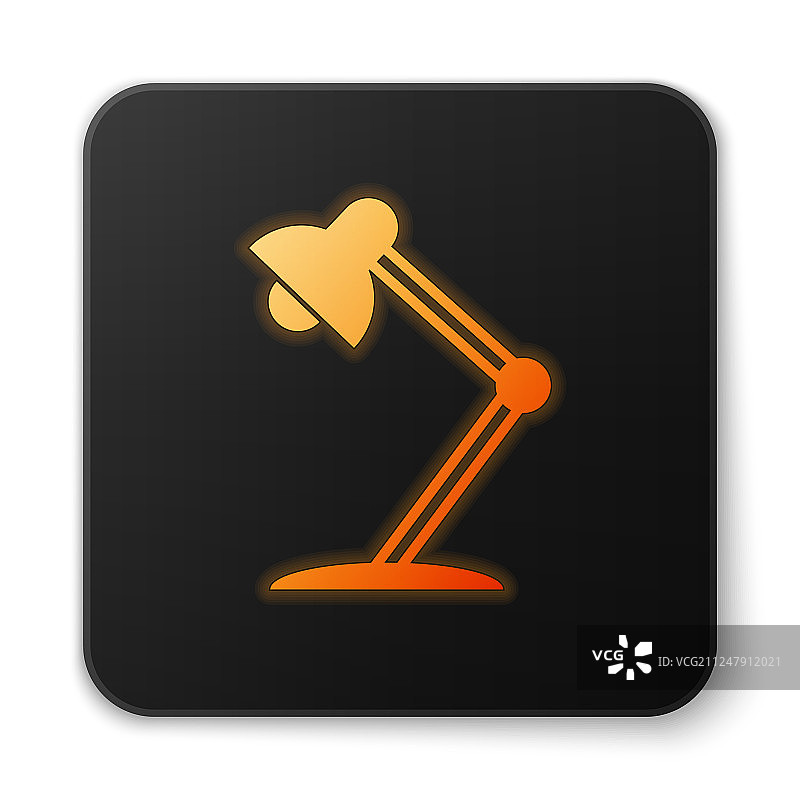 橙色发光台灯图标（白色背景）图片素材