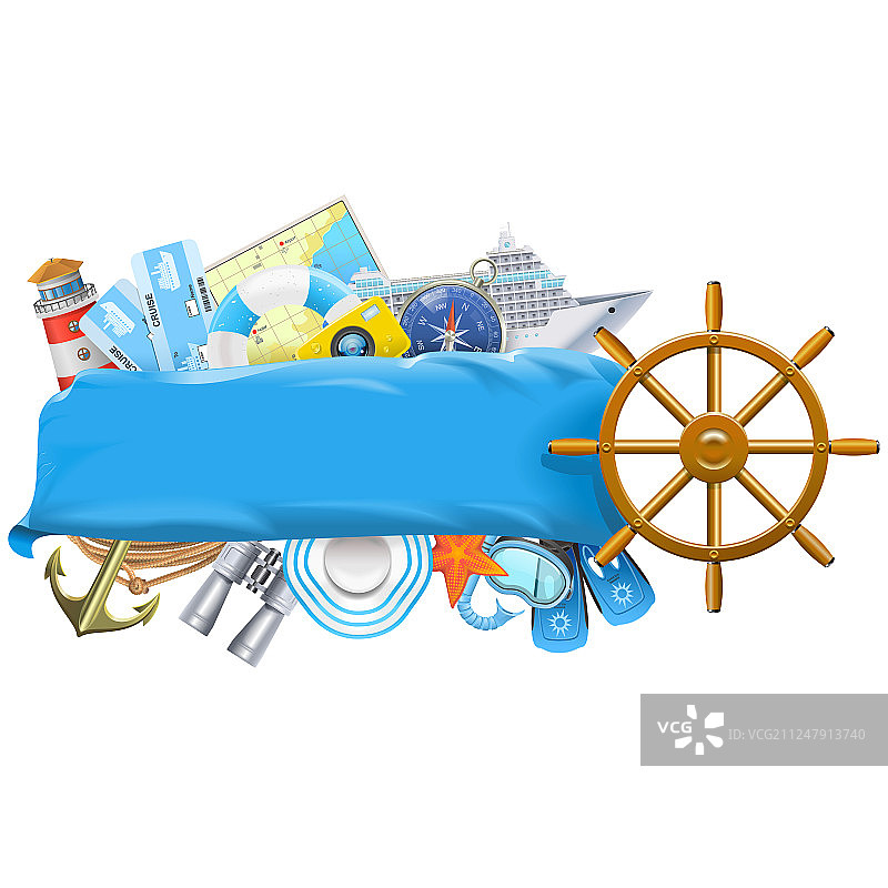 邮轮banner图片素材