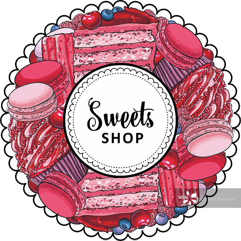 纸杯蛋糕饼干甜品店logo图片素材