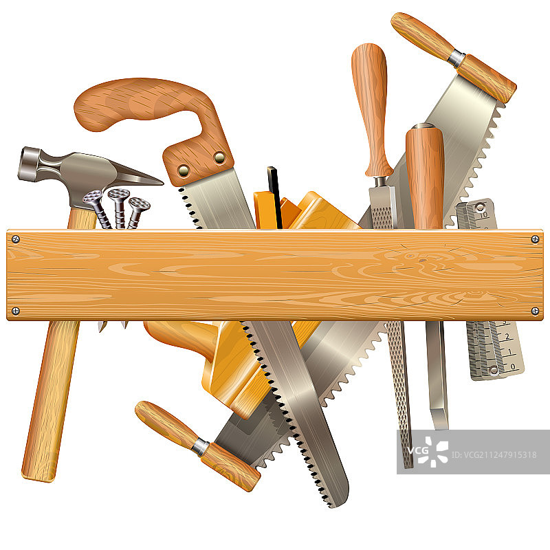 复古工具木板图片素材