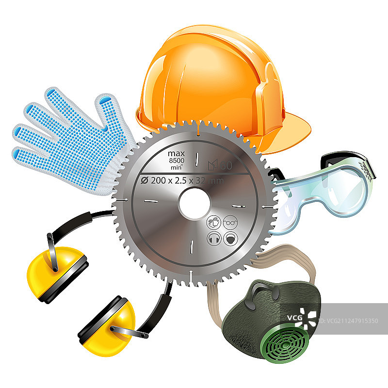 锯保护设备图片素材