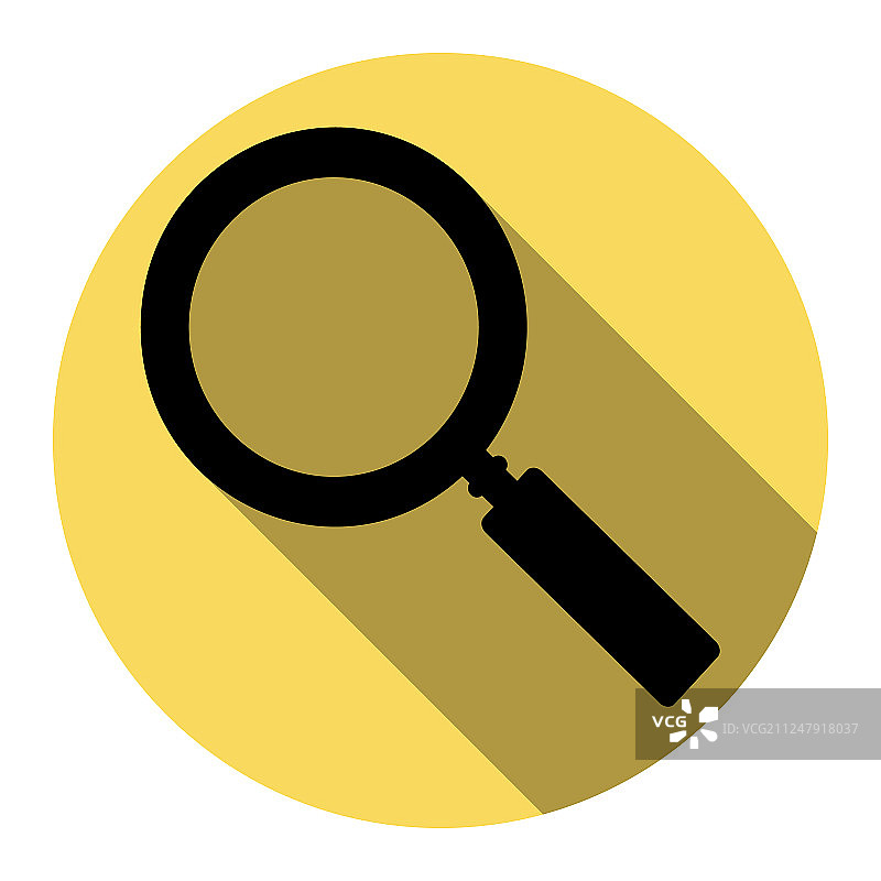 放大标志扁平黑色图标图片素材