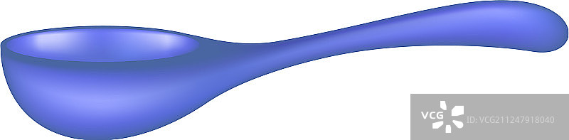 蓝色设计的木勺图片素材