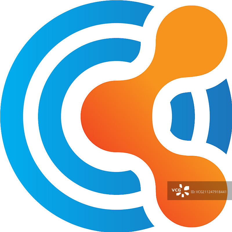 圆形连接技术标志图片素材