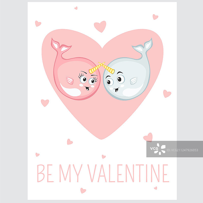 卡通风格情人节活动卡片图片素材