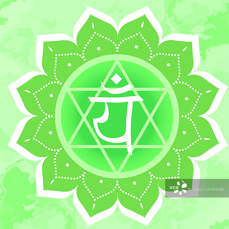 带有Anahata脉轮符号图片素材