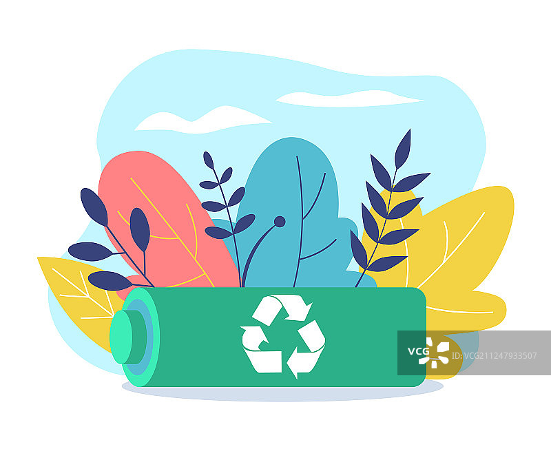 电池回收倾斜电池图片素材