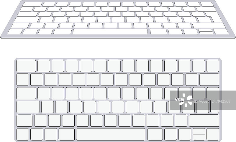 现代铝制电脑键盘图片素材