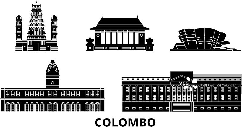 斯里兰卡科伦坡旅游天际线图片素材