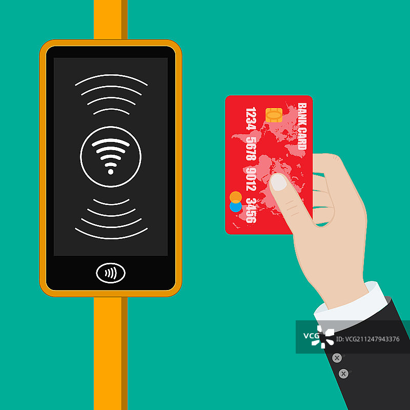 机场地铁公交车上的终端和银行卡图片素材