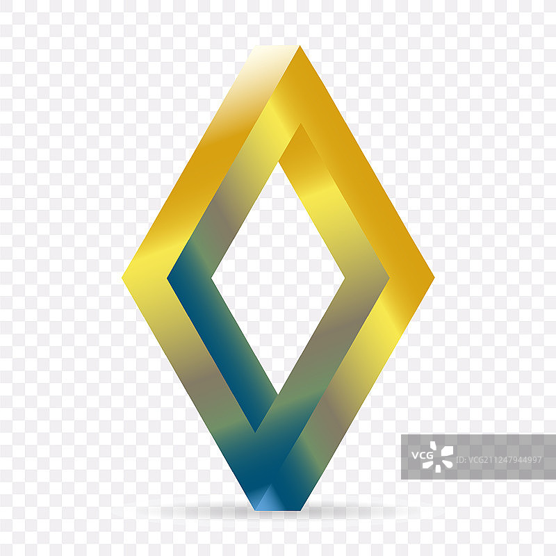 不可能的形状灰色菱形抽象物体图片素材