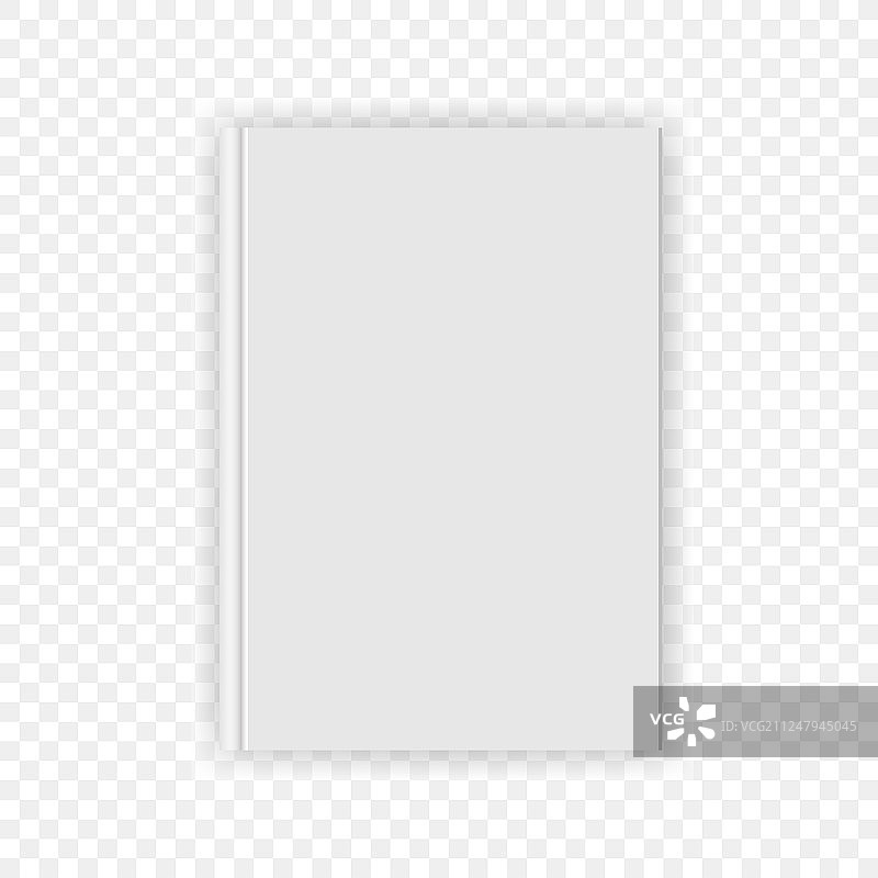 空白白色竖版书籍封面设计模板图片素材