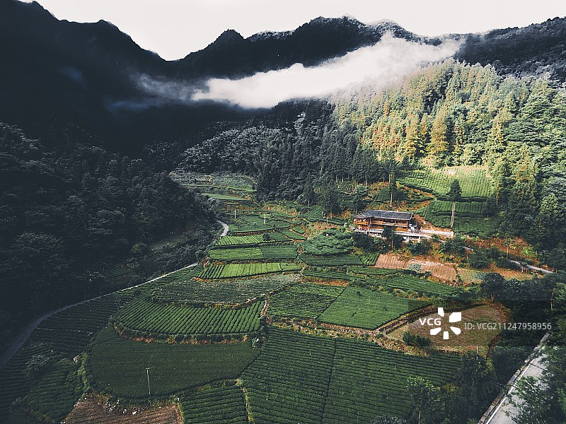 村庄云景图片素材