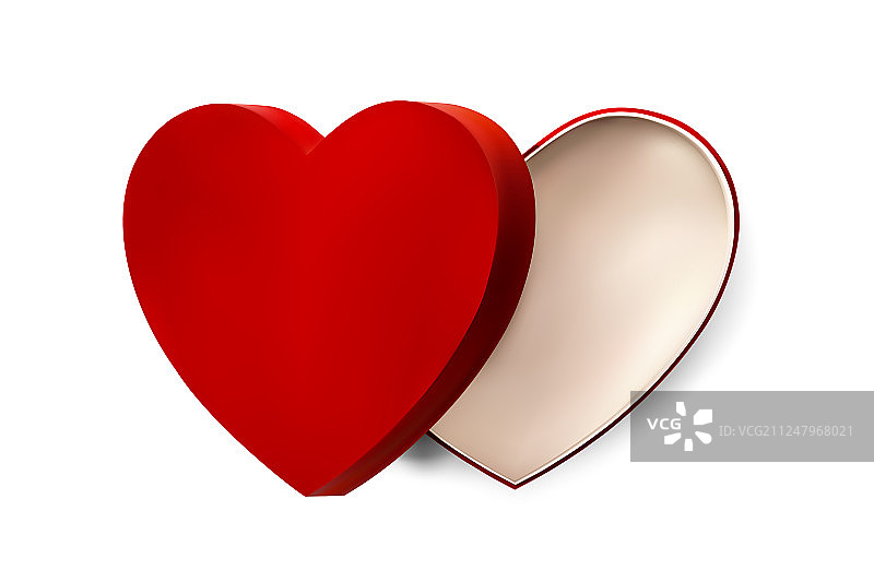 情人节或特殊节日的红色心形礼盒图片素材