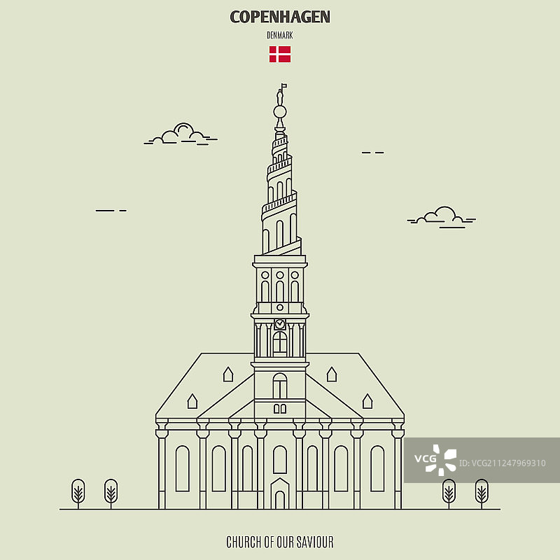 丹麦哥本哈根救主堂图片素材