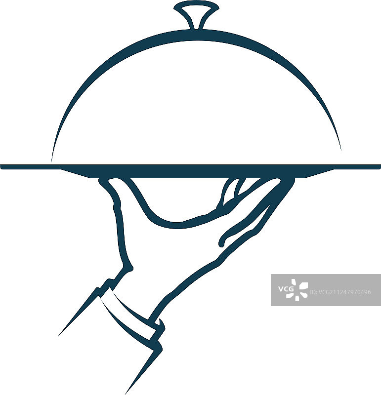 手持托盘菜单服务标志图片素材