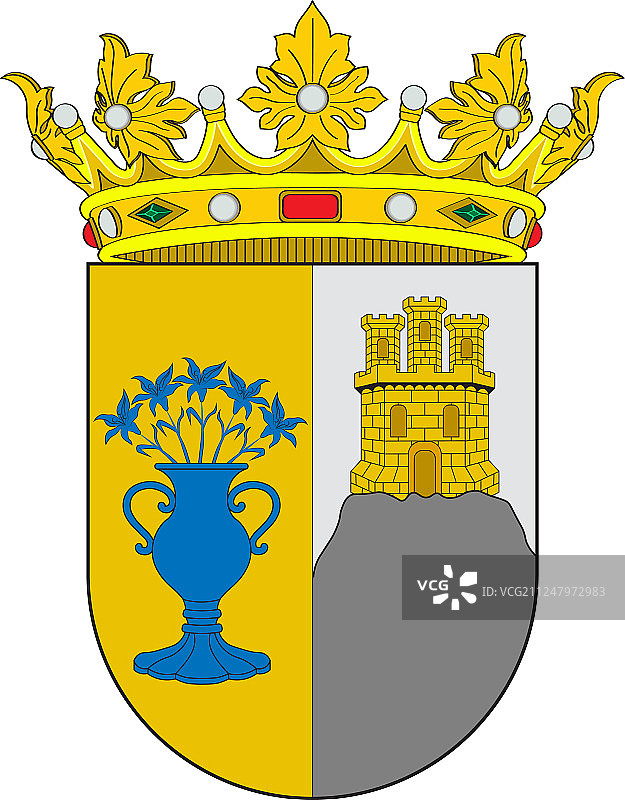 西班牙埃斯特雷马杜拉自治区萨夫拉徽章图片素材