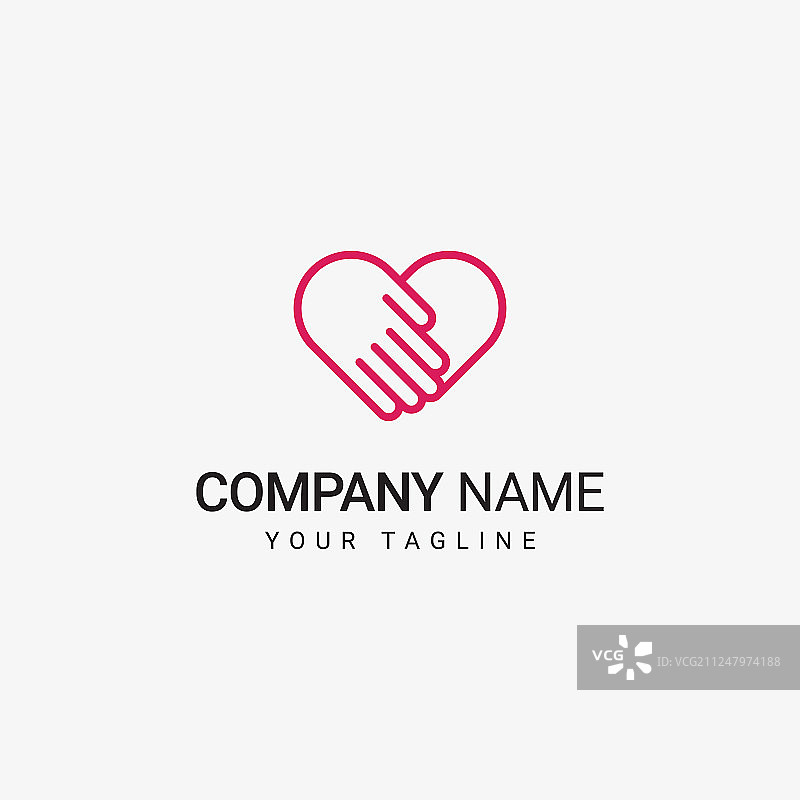 爱心手型logo图片素材