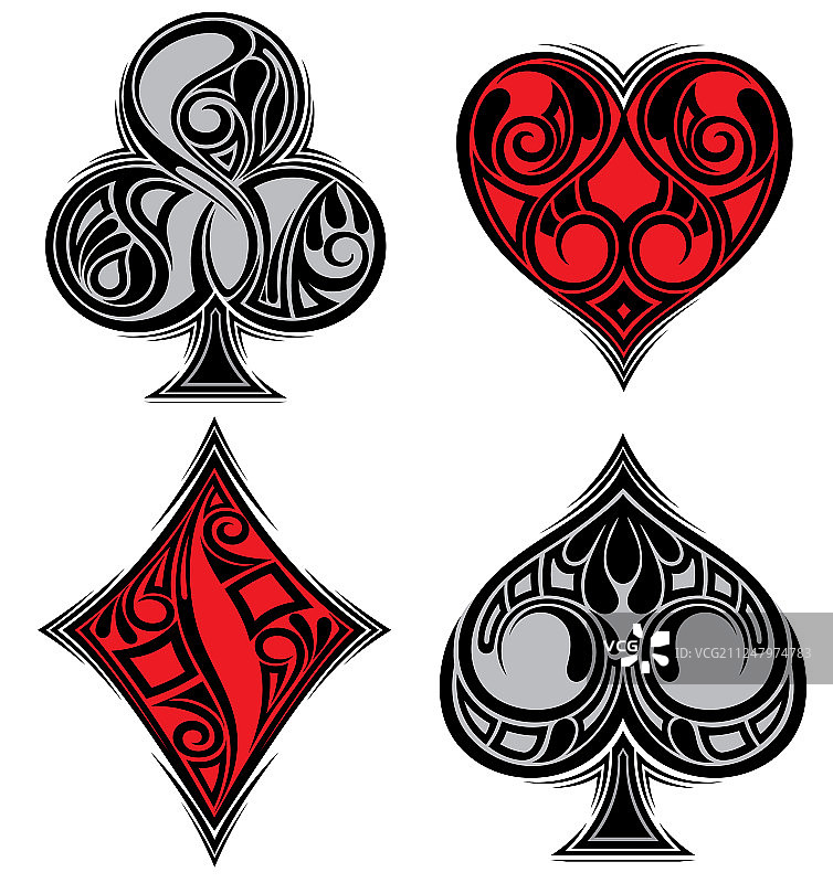 扑克牌花色图片素材