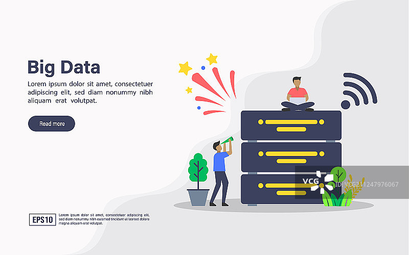 大数据现代概念banner图片素材