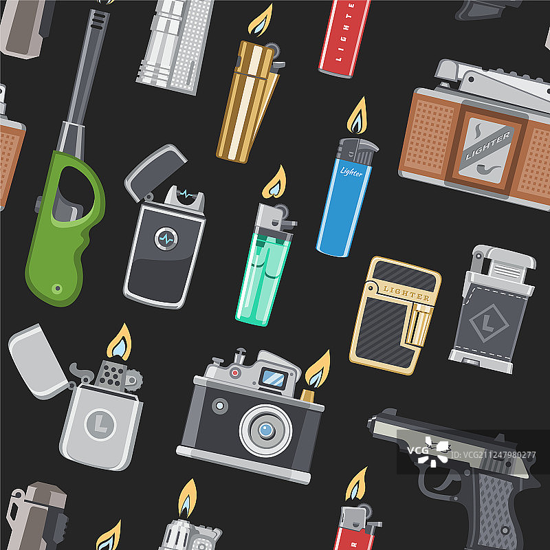 带火焰的打火机图片素材