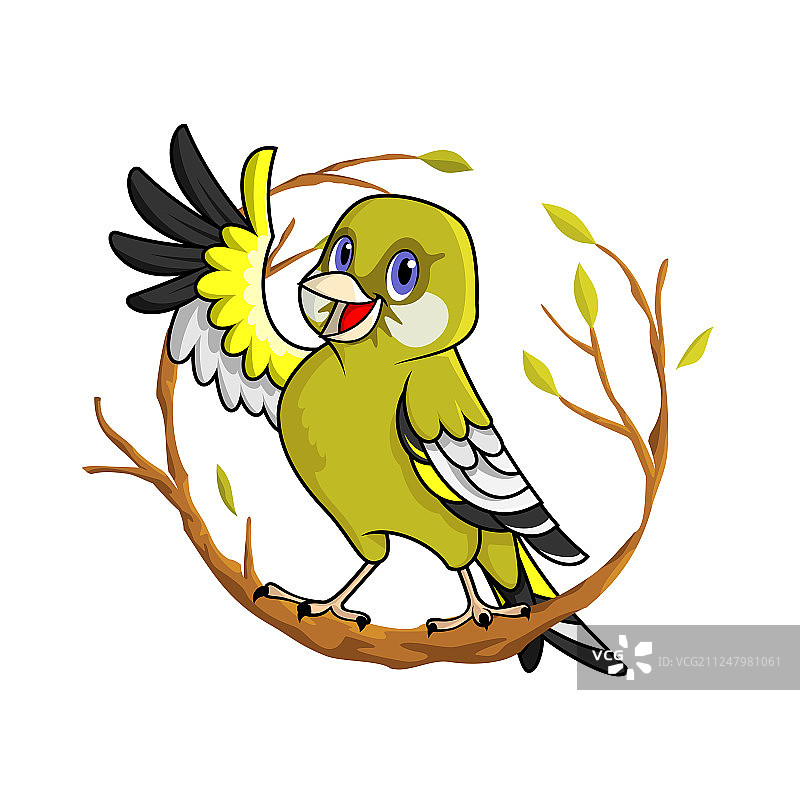 东方绿雀图片素材